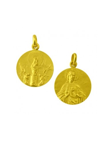 Medalla Pilar Escapulario con el Sagrado...